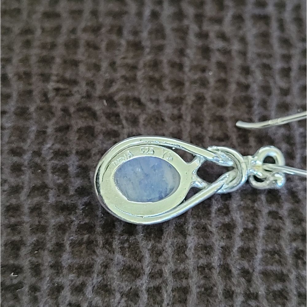 Shivam Silver Moonstone🌙 Earrings - Picture 3 of 14